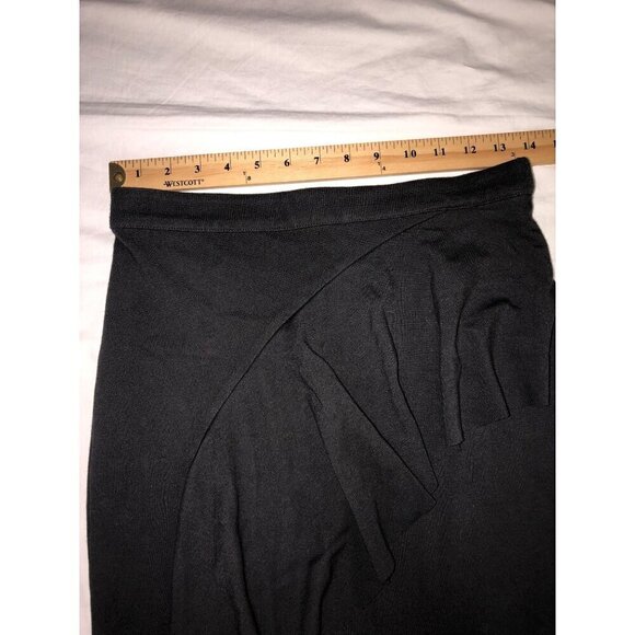 Bordeaux Skirt Size 4 Asymmetrical Gray Ruffle Stretch Raw Edges Back Zip Artsy - Picture 3 of 6